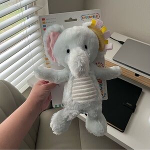 NWT Make Believe Ideas Baby Elephant Rattle Plush